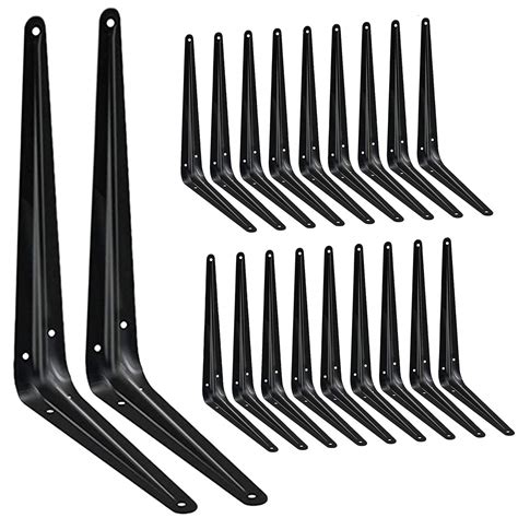 small black metal shelf brackets|12 inch black shelf brackets.